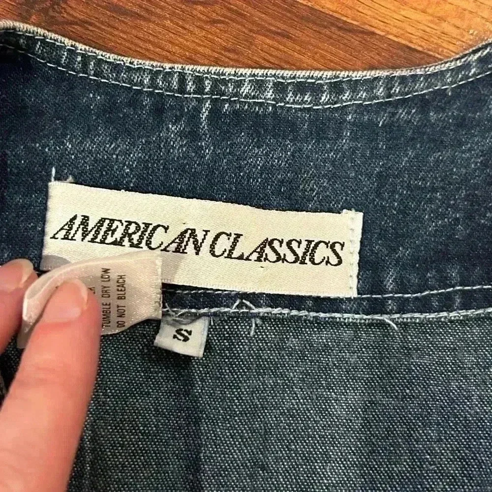 American Classics vintage 80s jean jacket with embellishments size small sequins - Picture 7 of 9